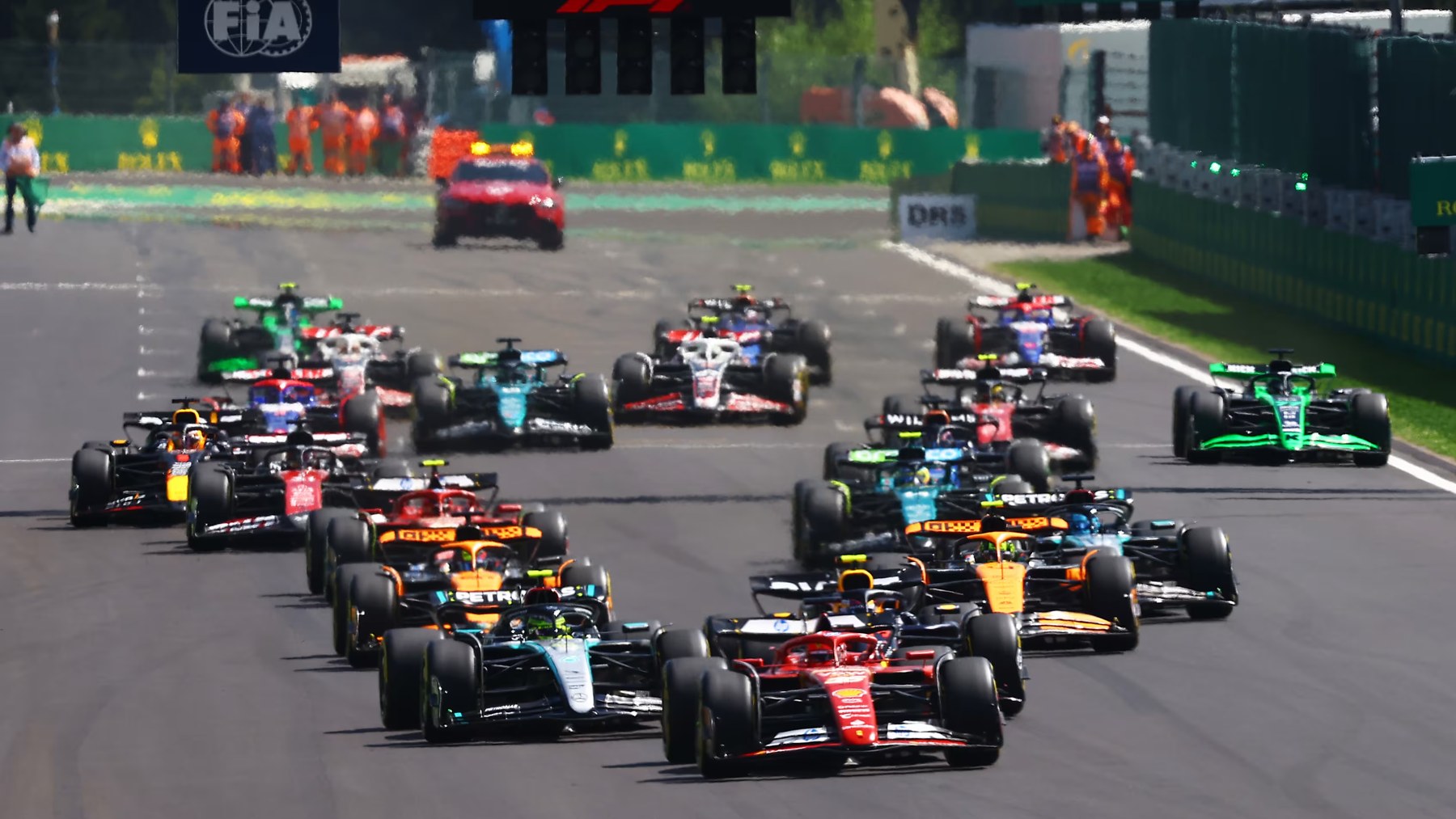 Race start at the Formula 1 Belgian Grand Prix