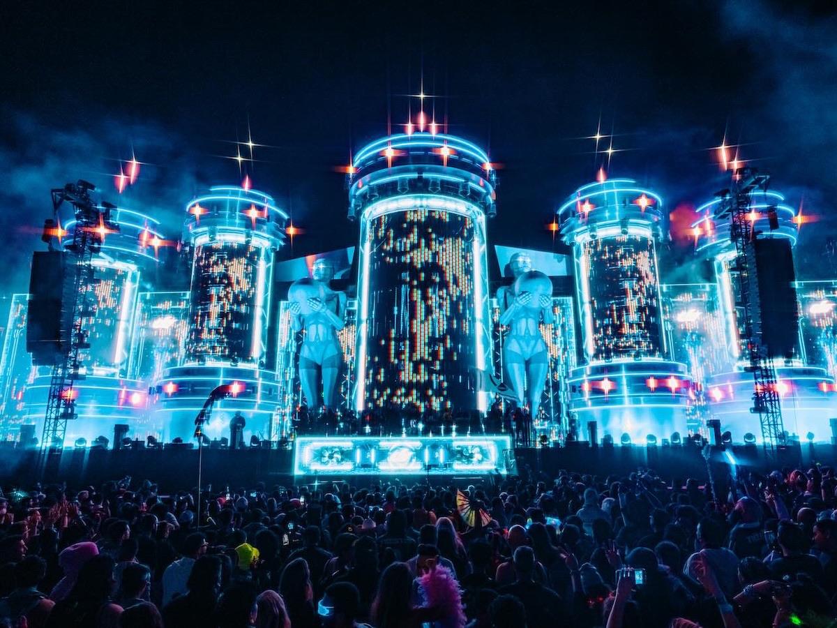 Main stage seen from the front-of-house mix position