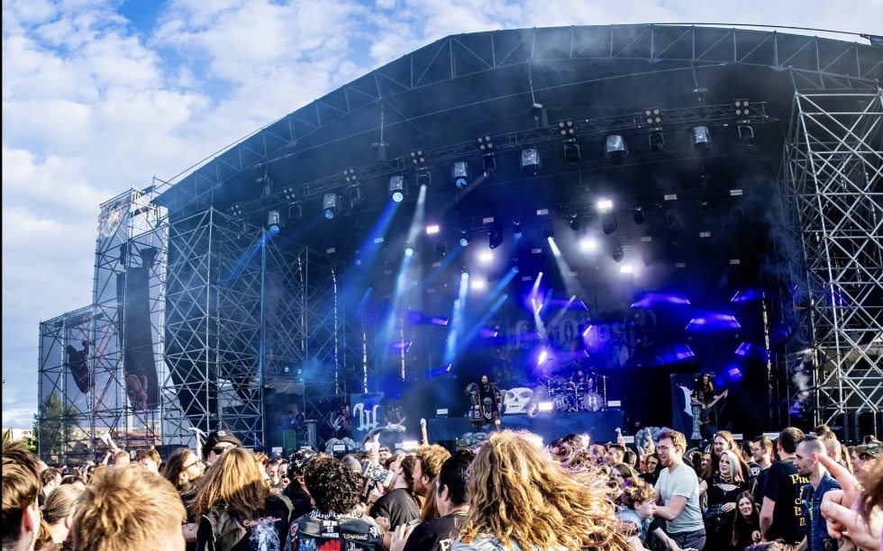 Trinity Black robotic line source system on the South of Heaven main stage in Maastricht
