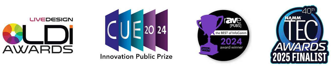 LDI Awards, CUE 2024 Innovation Public Prize, rAVe 2024 award winner, NAMM TEC Awards 2025 finalist
