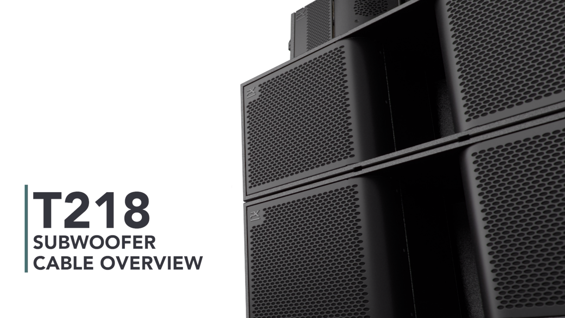 04 T218 – Subwoofer Cable Overview